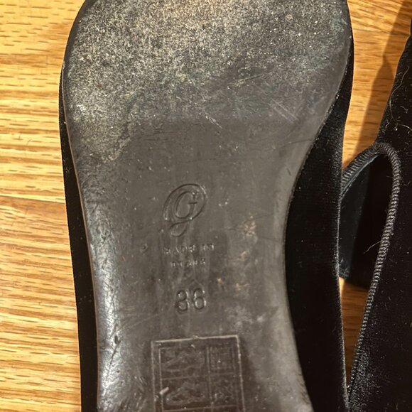 M. Gemi Black Velvet Parma Flats 36 - Picture 6 of 7